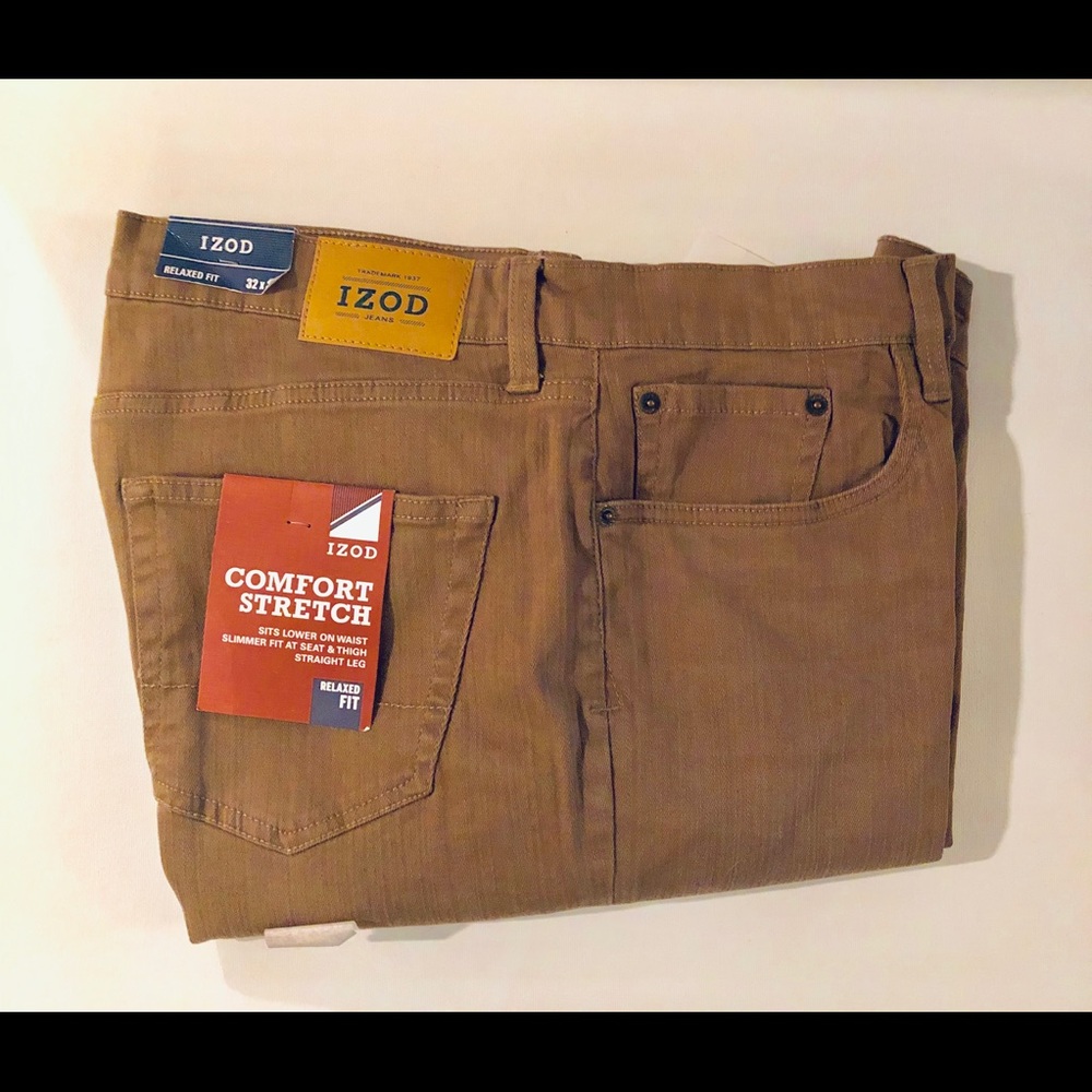 IZOD Vintage Khaki Pants 32 x 30 Comfort Stretch